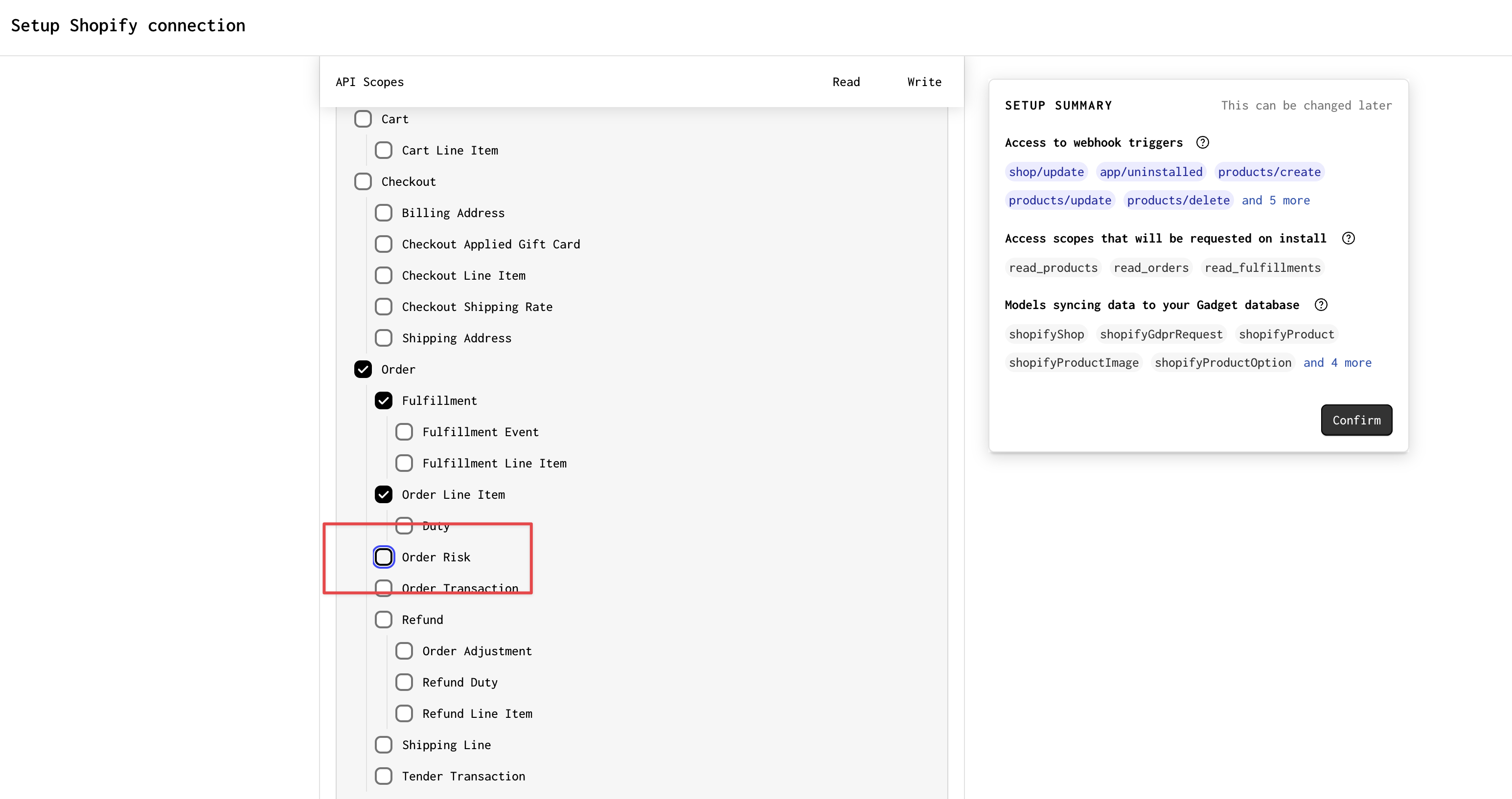 Remove non-webhook model from scopes